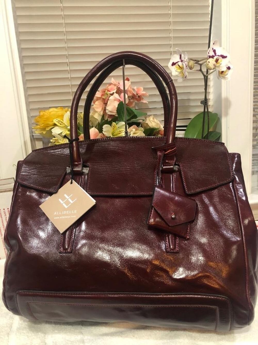 NWT ALLIBELLE HENRY CLASSIC SATCHEL BAG PURSE (PU180